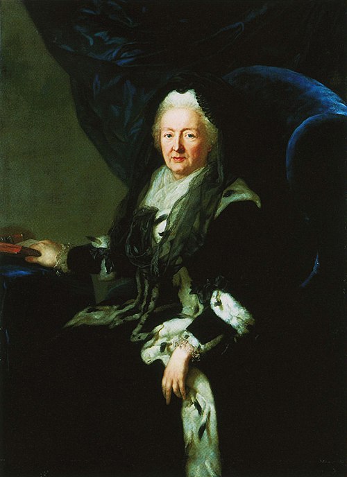 Queen Elisabeth Christine in Widow's Weeds, 1789, Anton Graff