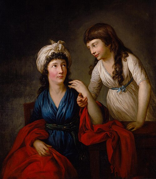 Bildnis der Gräfin Armfeld mit ihrer Tochter, 1793, Anton Graff