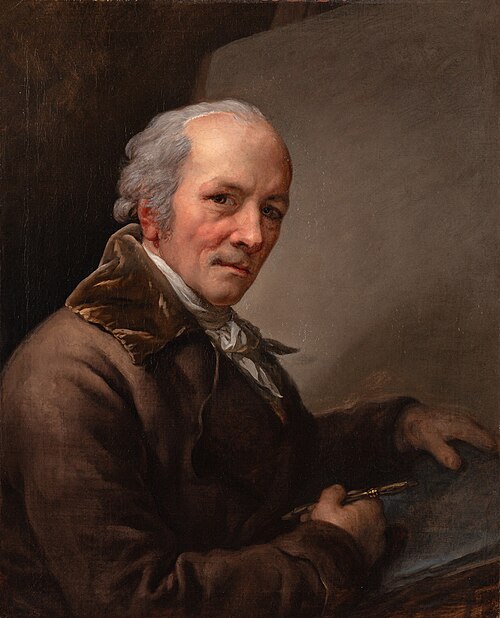 Self-portrait at the age of 72, , Anton Graff