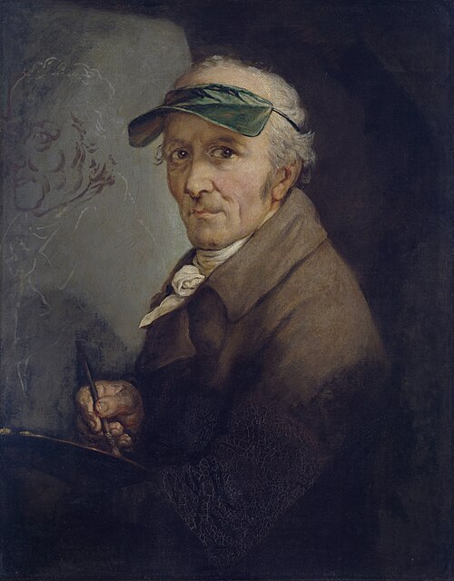 Autoportrait à la visière verte, 1813, Anton Graff