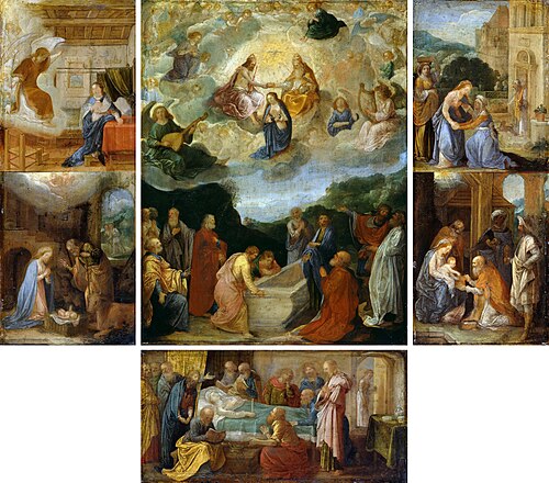 Reisealtar mit sechs Szenen aus dem Leben Mariae, 1600, Adam Elsheimer