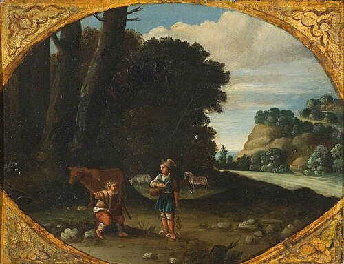 Two Pastoral Figures by a River*, , Adam Elsheimer