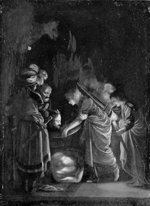 The Presentation of the Head of Saint John the Baptist, Night, 1720, Adam Elsheimer