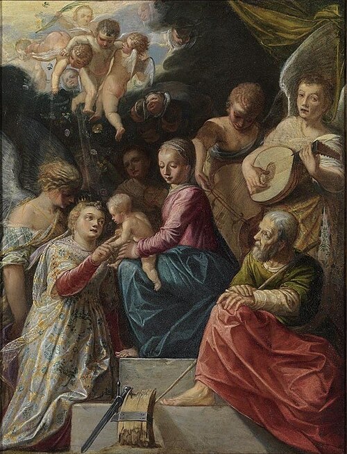 The Mystic Marriage of St. Catherine, 1598, Adam Elsheimer
