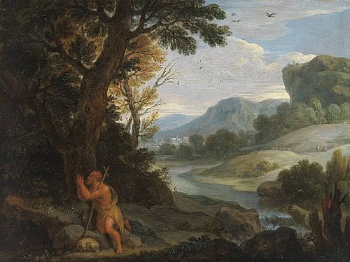 Landschaft mit dem hl. Johanes dem Täufer, 1594, Adam Elsheimer