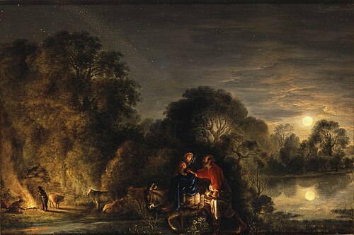 Le Repos pendant la fuite en Égypte, , Adam Elsheimer