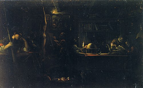 Minerva as patroness of Arts and Sciences, 1600, Adam Elsheimer