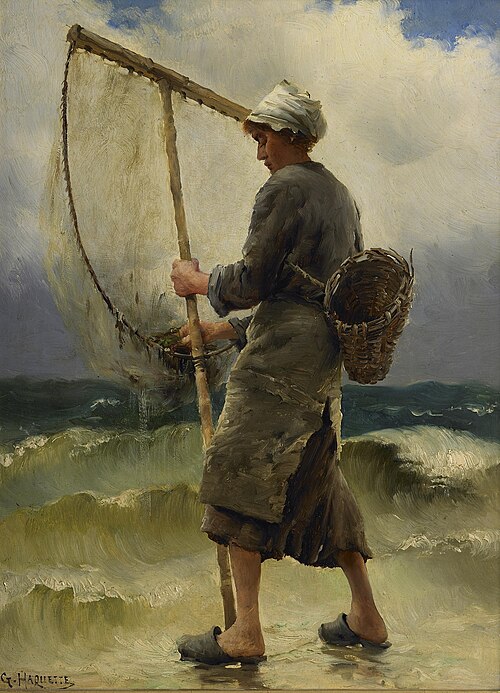 Fisherwoman, 1875, Georges Jean-Marie Haquette