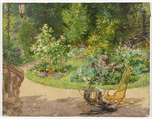 Le jardin de l'avenue d'Eylau, 1885, Georges Jeannin