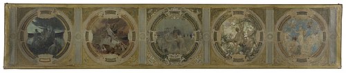 Esquisse pour la galerie Lobau à l'Hôtel de Ville de Paris : La naissance de Paris. La Lutte. La Phi, 1890, Georges Picard