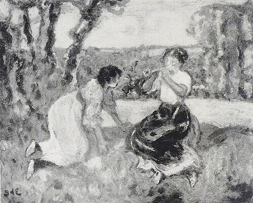 Zwei Mädchen im Grünen, , Georges d'Espagnat