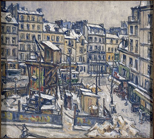 Travaux du métropolitain, à l'angle de la rue du faubourg Saint-Antoine et de la rue de Reuilly, 1929, Germain David-Nillet