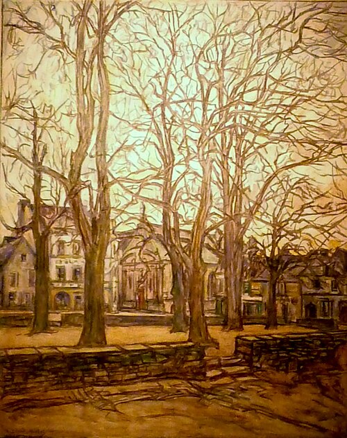 La place plantée. Le Faouët, , Germain David-Nillet