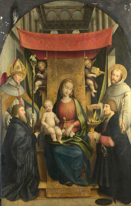 The Virgin and Child with Saints and Donors, 1520, Gerolamo Giovenone