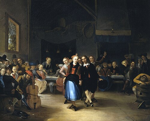 Wedding Dance in a Tavern, 1670, Gerrit Lundens