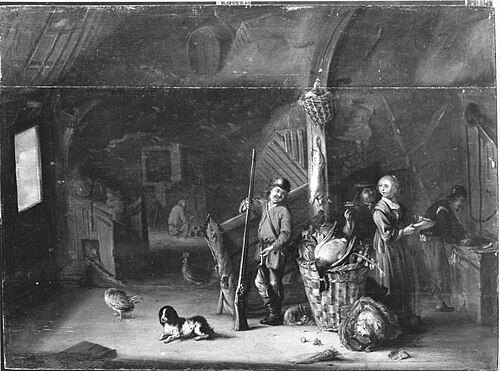 Jäger in der Küche, 1644, Gerrit Lundens