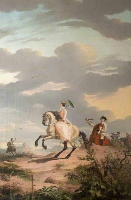A Hawking Party, 1779, Gerrit Malleyn