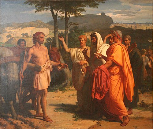 Cincinnatus recevant les ambassadeurs chargés de lui porter les insignes de la dictature, 1844, Alexandre Cabanel