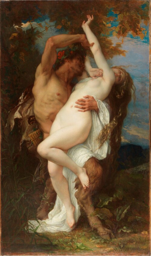 Nymphe enlevée par un faune, 1860, Alexandre Cabanel
