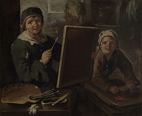 Der Maler in seiner Werkstatt, , Giacomo Francesco Cipper