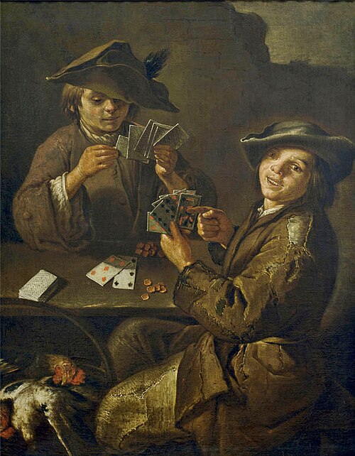 Boys Playing Cards, , Giacomo Francesco Cipper