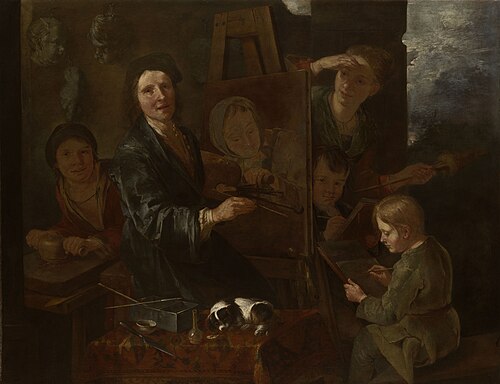 An Artist in his Studio, , Giacomo Francesco Cipper