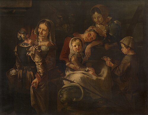 Peasant Women and Children, 1717, Giacomo Francesco Cipper