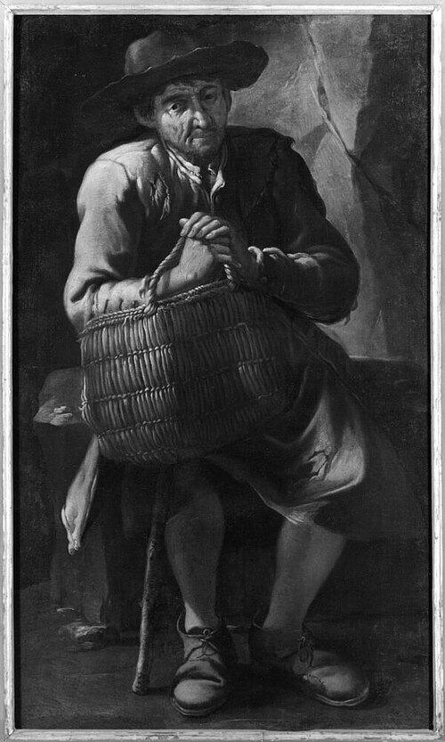 Old Man with a Basket, , Giacomo Francesco Cipper