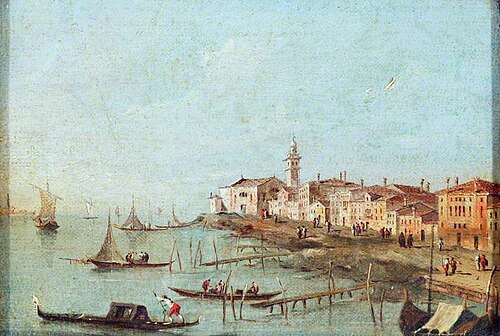 View near Venice, , Giacomo Guardi