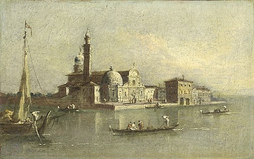 Vue de l'île San Michele à Venise, 1500, Giacomo Guardi