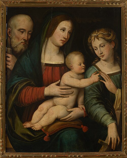 Mystic Marriage of St Catherine of Alexandria, 1640, Giacomo Raibolini
