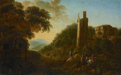 Landscape with mountain and ruins, 1650, Gillis Neyts