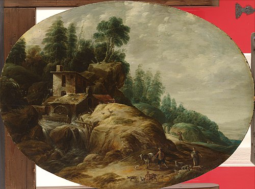 Landscape with a watermill, 1633, Gillis Peeters