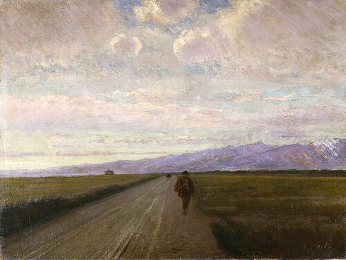 Strada in pianura, 1890, Giovanni Costa