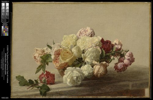 Bowl of Roses on a Marble Table, 1885, Henri Fantin-Latour