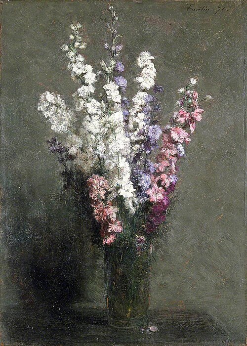 Larkspurs, 1871, Henri Fantin-Latour