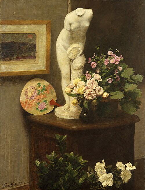 Still Life with Torso and Flowers, 1874, Henri Fantin-Latour