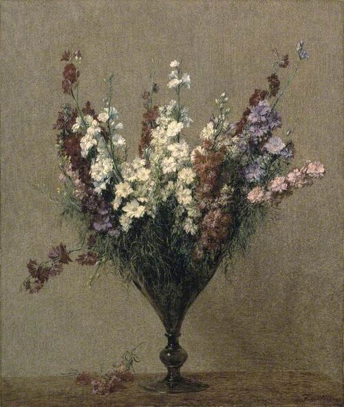 Larkspur, 1892, Henri Fantin-Latour