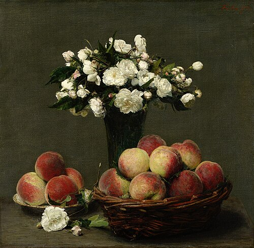 Peonies and Peaches, 1873, Henri Fantin-Latour