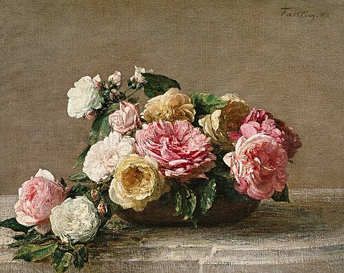 Roses dans une coupe, 1882, Henri Fantin-Latour