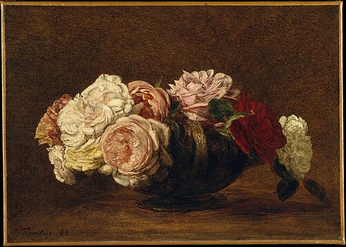 Roses in a Bowl, 1883, Henri Fantin-Latour