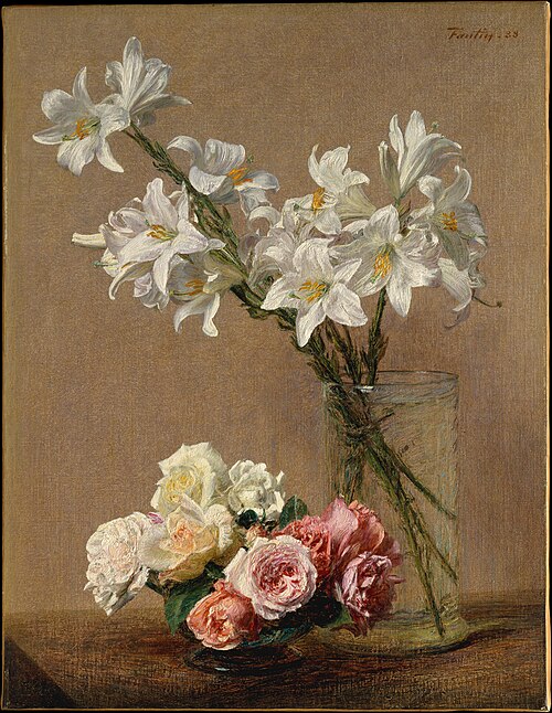 Roses and Lilies, 1888, Henri Fantin-Latour