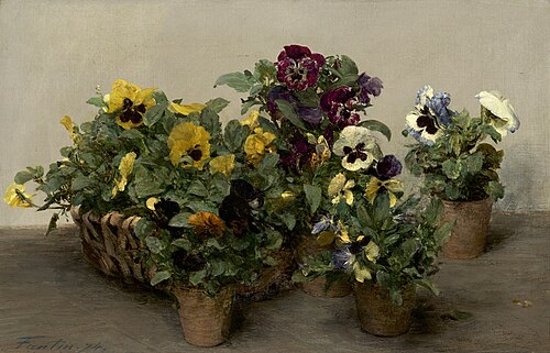 Pansies, 1874, Henri Fantin-Latour