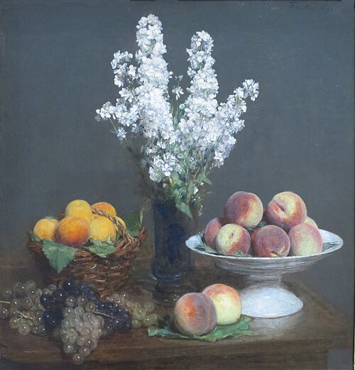 White Rockets and Fruit, 1869, Henri Fantin-Latour