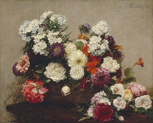 Still Life with Flowers, 1881, Henri Fantin-Latour