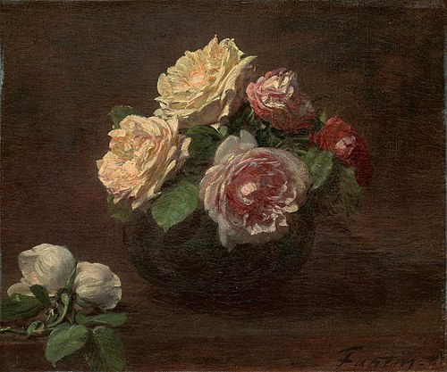 Roses in a Bowl, 1881, Henri Fantin-Latour