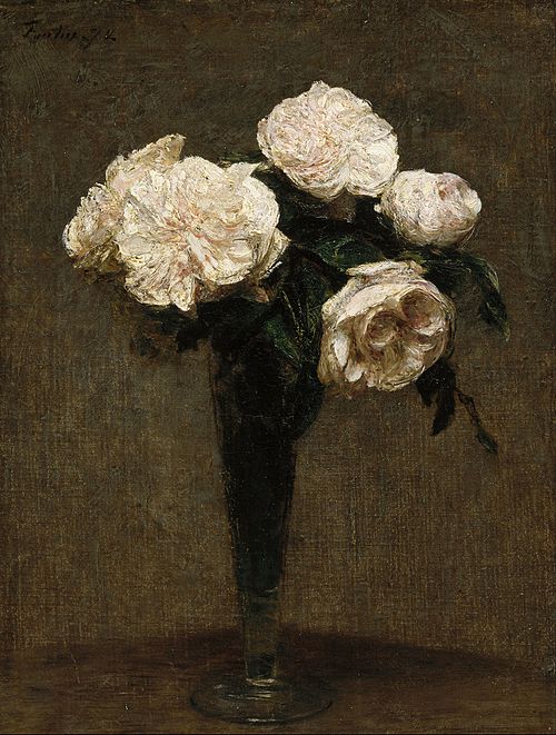 Roses in a Vase, 1872, Henri Fantin-Latour