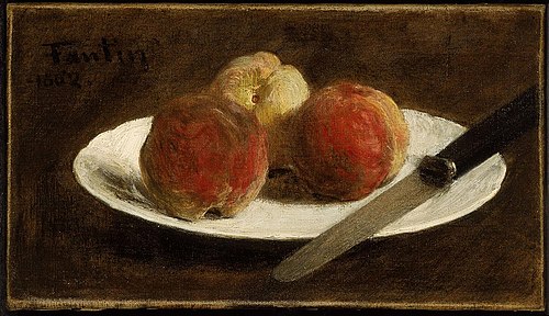 Plate of Peaches, 1862, Henri Fantin-Latour