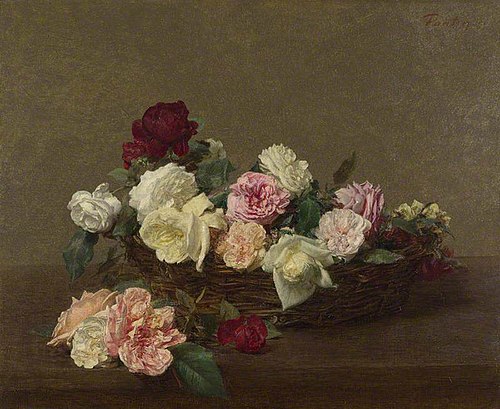 A Basket of Roses, 1890, Henri Fantin-Latour