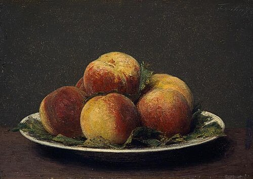 Peaches on a Dish, 1873, Henri Fantin-Latour